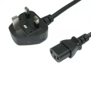 Image of UK Mains to IEC C13 Kettle 5m Black OEM Power Cable UK Plug