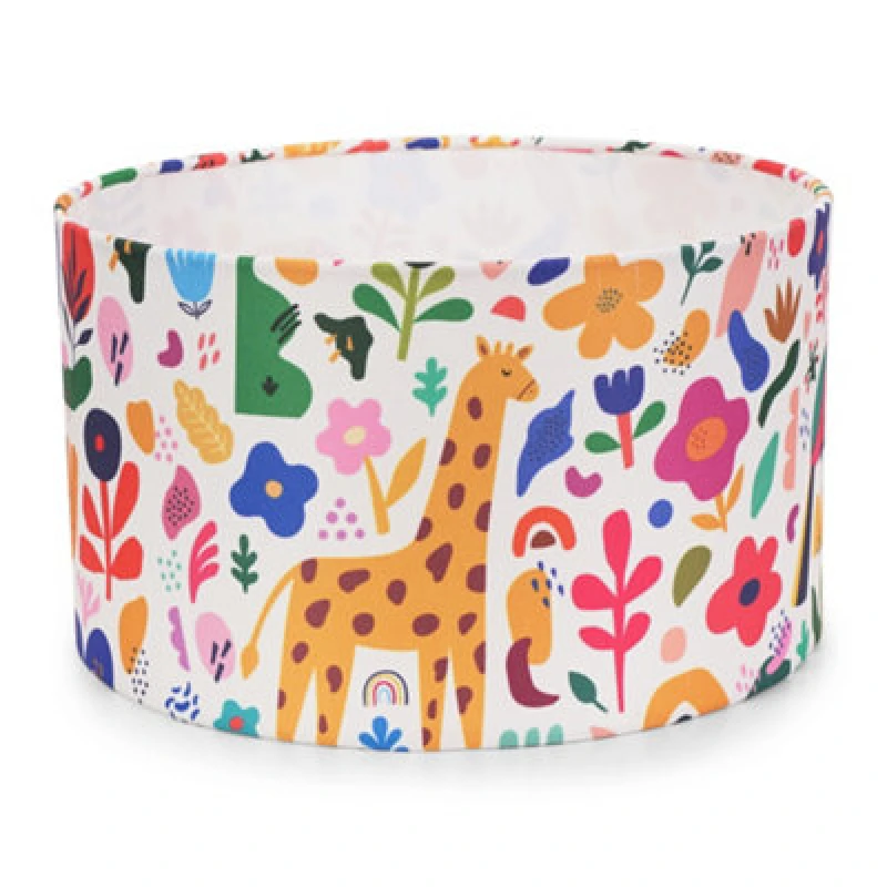 Image of ValueLights Congo Childrens Nursery Drum Ceiling Table Floor Light Lamp Shade Multi