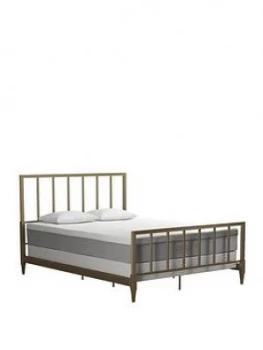 image of Cosmoliving Blair Brass King Bed