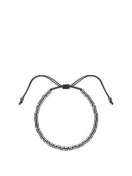 Image of Buckley London Buckley London Logan Rhodium Barrel Bead Friendship Bracelet