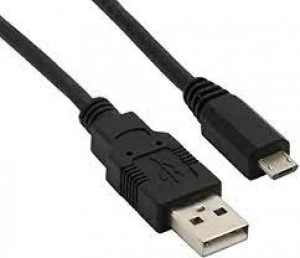 Image of 0.5m USB 2.0 A To Micro B Black Cable