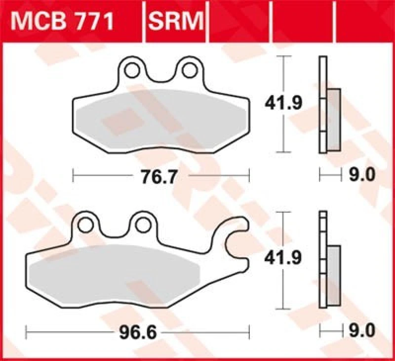 Image of TRW MCB771 Brake pad set Brake Pad Set,disc brake (402)