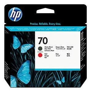 Image of HP 70 Matte Black and Red Printhead