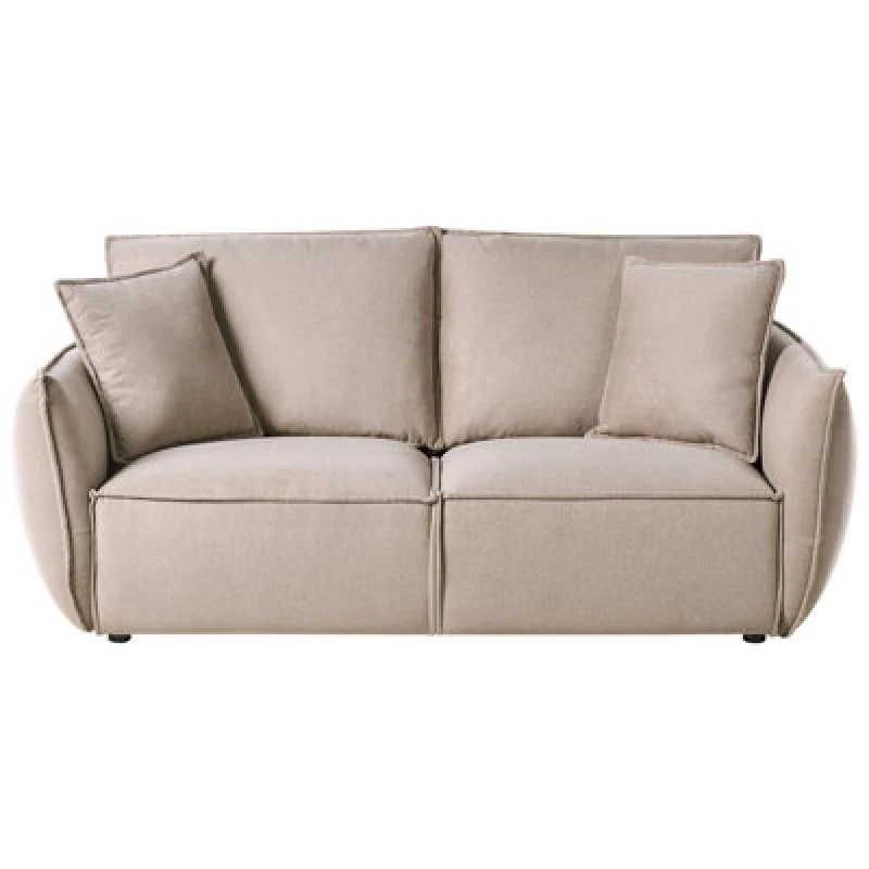 Image of Beliani Sofa 3 Seater Kunes Fabric Taupe