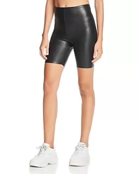 image of Commando Perfect Control Faux-Leather Bike Shorts