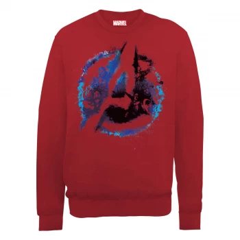 Image of Marvel Avengers Assemble Flared Logo Sweatshirt - Red - L