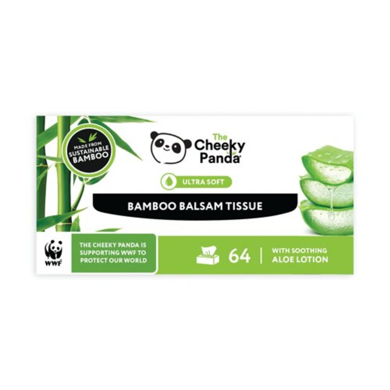 image of The Cheeky Panda Cheeky Panda Bamboo Balsam Tissues 64 wipes (Pack of 12) BALSTX12 BALSTX12