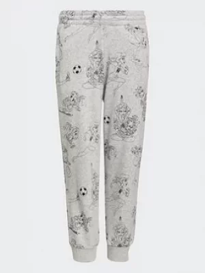 Image of adidas Disney Comfy Princesses Joggers, Grey/Black, Size 2-3 Years, Women
