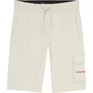 Image of Calvin Klein Jeans Two Tone Monogram Hwk Short - Beige
