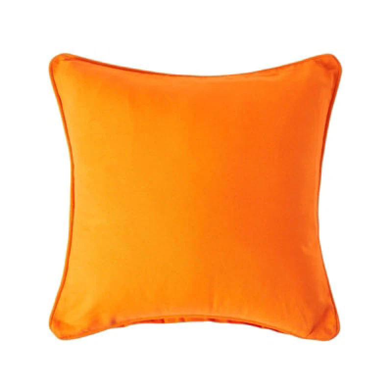 Image of Homescapes Cotton Plain Orange Cushion Cover, 30 X 30 Cm