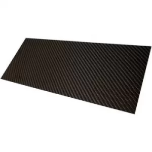 image of Carbon fibre panel Carbotec (L x W) 350 mm x 150 mm 3 mm