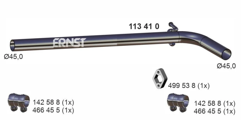 Image of Exhaust Pipe ERNST 113410