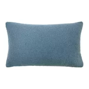 image of Malham Fleece Rectangular Cushion Wedgewood