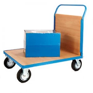 Image of GPC Platform Truck with Single End Veneer Blue Capacity: 500L 4 Castors 700mm x 1050mm x 1000mm