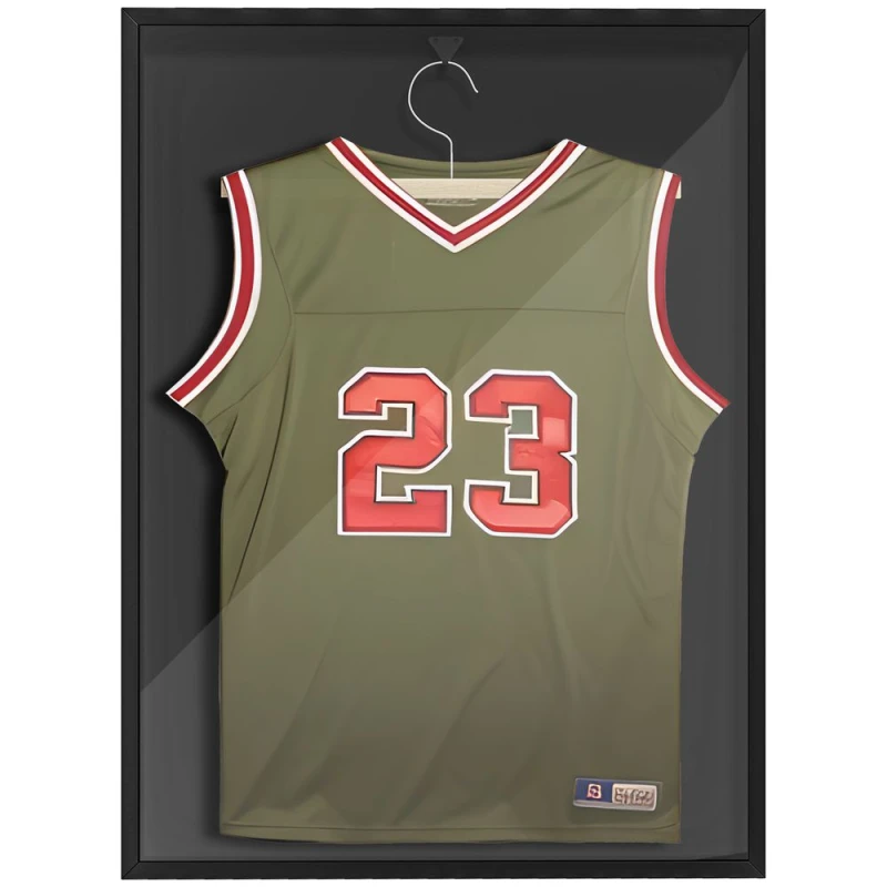 Image of HOMCOM Football Shirt Frame w/ UV Protection Acrylic Panel, 60 x 80cm AC0-005V80BK