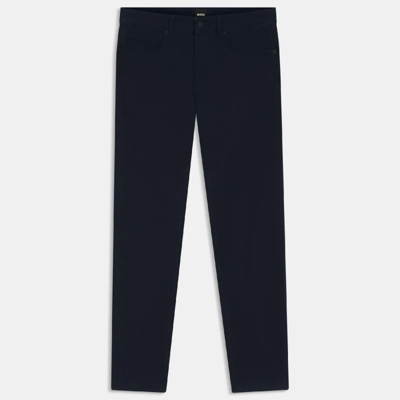 Image of Boss P-Delaware5 Slim-Fit Trousers Dark Blue male 34R