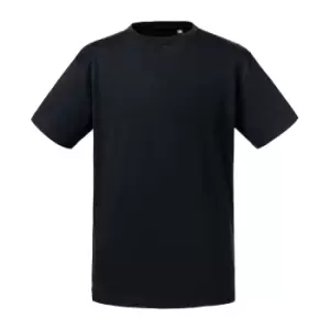 Image of Russell Childrens/Kids Organic Short-Sleeved T-Shirt (5-6 Years) (Black)