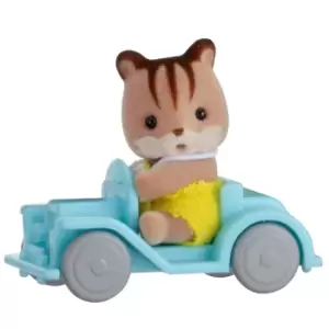 Sylvanian Families Squirrel Baby On Car Carry Case