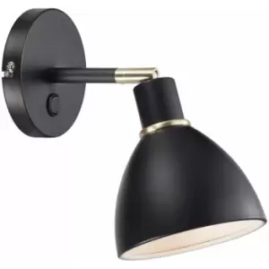 image of Nordlux Lighting - Nordlux Ray Dome Wall Lamp Black, E14