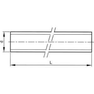 image of 1. BSW X 3FT Mild Steel Studding BZP