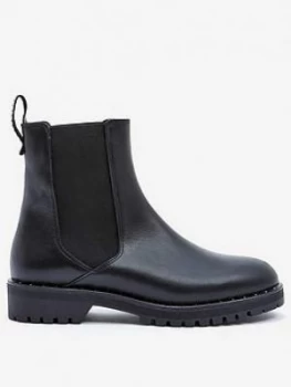 image of Mint Velvet Greta Black Chelsea Boots - Black