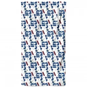 image of Johnny Bravo Pattern Bath Towel