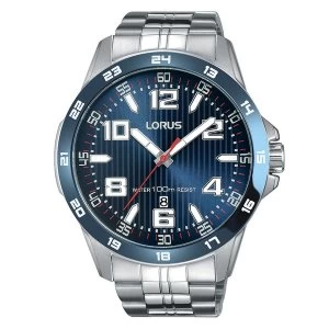 image of Lorus RH901GX9 Mens Sports Bracelet Watch with Blue Dial