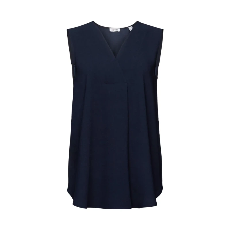 Image of Esprit Womens v-neck blouse Esprit Bleu Female 2XS