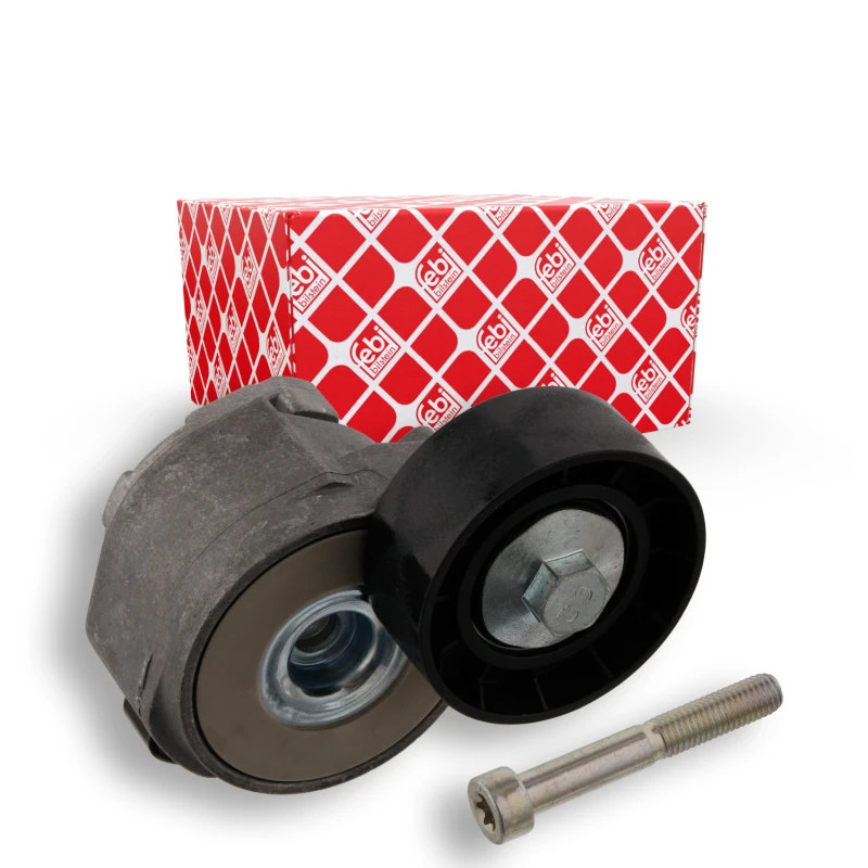 Image of FEBI BILSTEIN 30733 Tensioner with screw Belt Tensioner,v-ribbed belt (541)