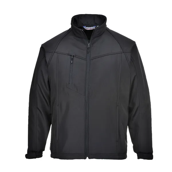 Image of Portwest Oregon Mens Softshell Jacket TK40BKRL Colour: Black