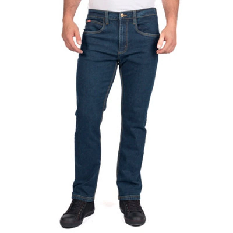 Image of Lee Cooper Workwear Lee Cooper Workwear Men Straight Leg Stretch Denim Jeans in Navy Size: 30L Navy 30L Male 5050217228242