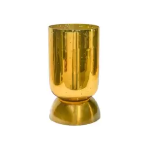 image of Ivyline Regency Metalic Tiered Vase Gold H27.5cm D15cm