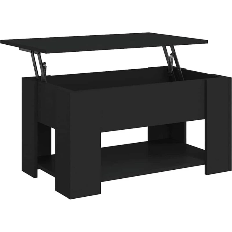 Image of VIDAXL Coffee Table Black 79x49x41cm Engineered Wood Vidaxl 8720286971314