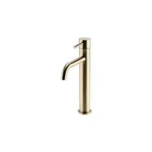 Image of Ottone Hi-Rise Mono Basin Mixer Tap - Brushed Brass