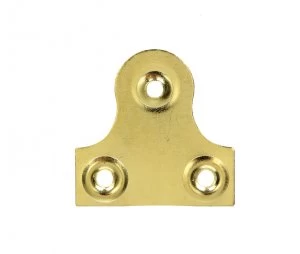 Image of Wickes Glass Plate Plain - Brass 33mm Pack of 10