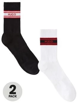 Image of Hugo Boss 2 Pack Socks Black/White