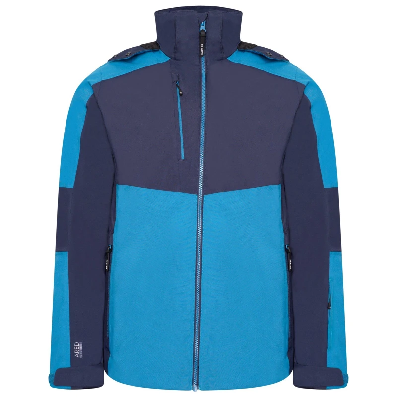 Image of Dare 2b Mens Waterproof Detachable Hood Ski Jacket DkMeth/NtflN male X Small
