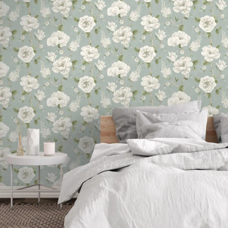 Image of Arthouse Arthouse Ashley Floral Green Wallpaper