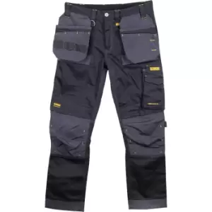 Image of DEWALT Harrison Slim Fit Stretch Trousers Black / Grey 42" 33"