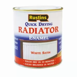 image of Rustins Quick Dry Radiator Paint Satin 500ml