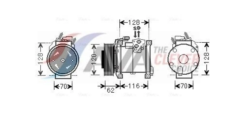 Image of Air conditioning compressor AVA COOLING SYSTEMS CRAK109