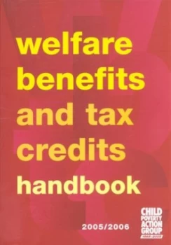 Image of Welfare Benefits and Tax Credits Handbook by Child Poverty Action Group Paperback