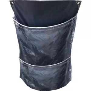 Image of Racksack for roll containers, with 2 pockets, blue/transparent, pack of 5