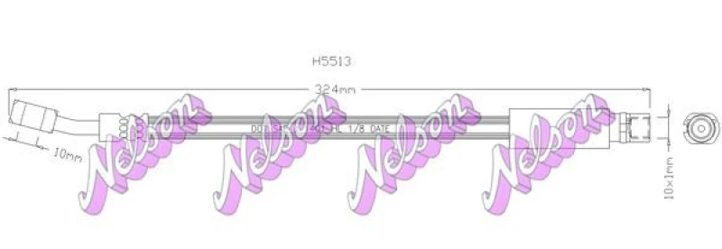 Image of Brake hose KAWE H5513