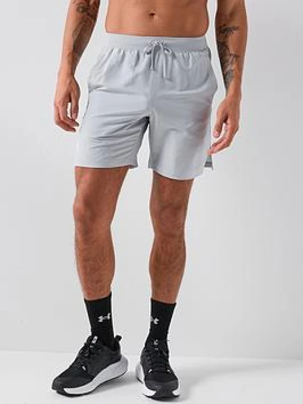 Image of Short Under Armour Launch Unlined Gris Male S