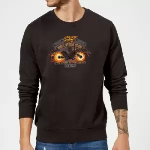 Image of Marvel Ghost Rider Hell Cycle Club Sweatshirt - Black - L - Black