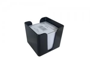 Image of Value Deflecto Cubic Note Block and Holder Black