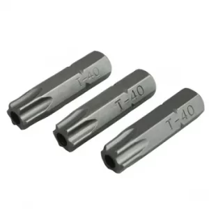 Image of Security S2 Grade Steel Screwdriver Bits T40S X 25MM (Pack 3)