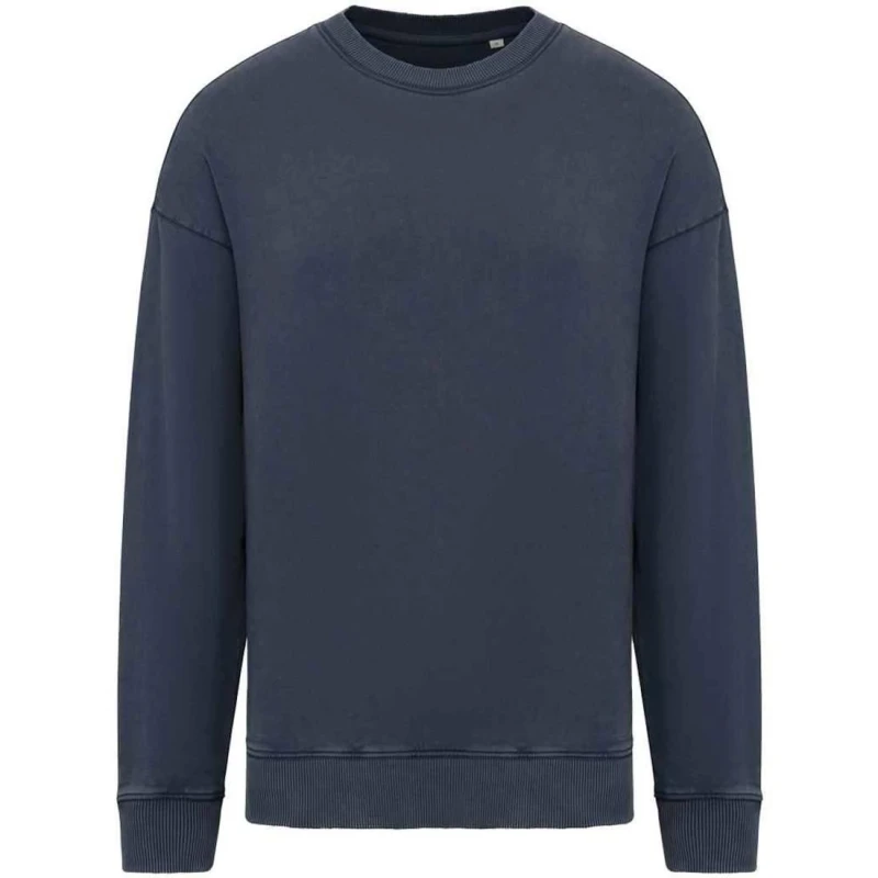 Image of Native Spirit Mens Washed Sweatshirt in Mid Navy Size: XS Mid Navy Male XS