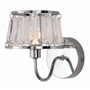 image of The Lighting and Interiors Group Gatsby Art Deco Wall Light - Chrome